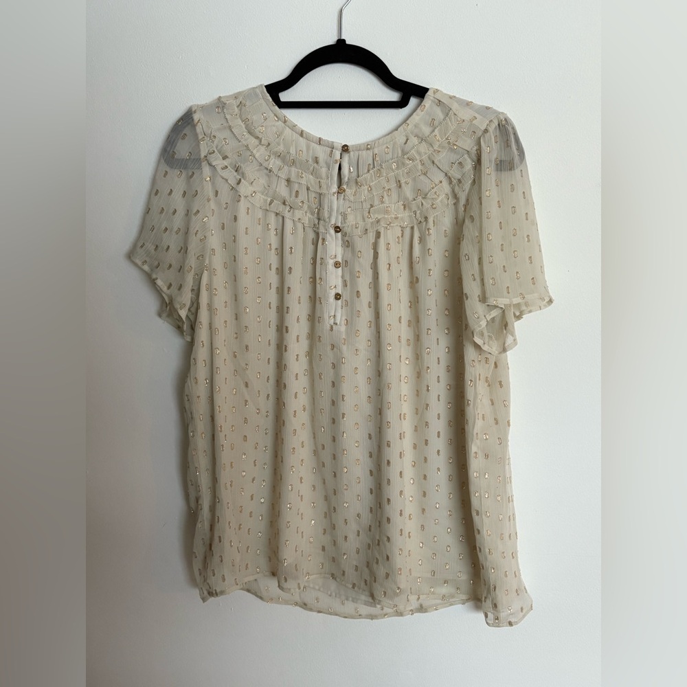 Cream Blouse with Delicate Details